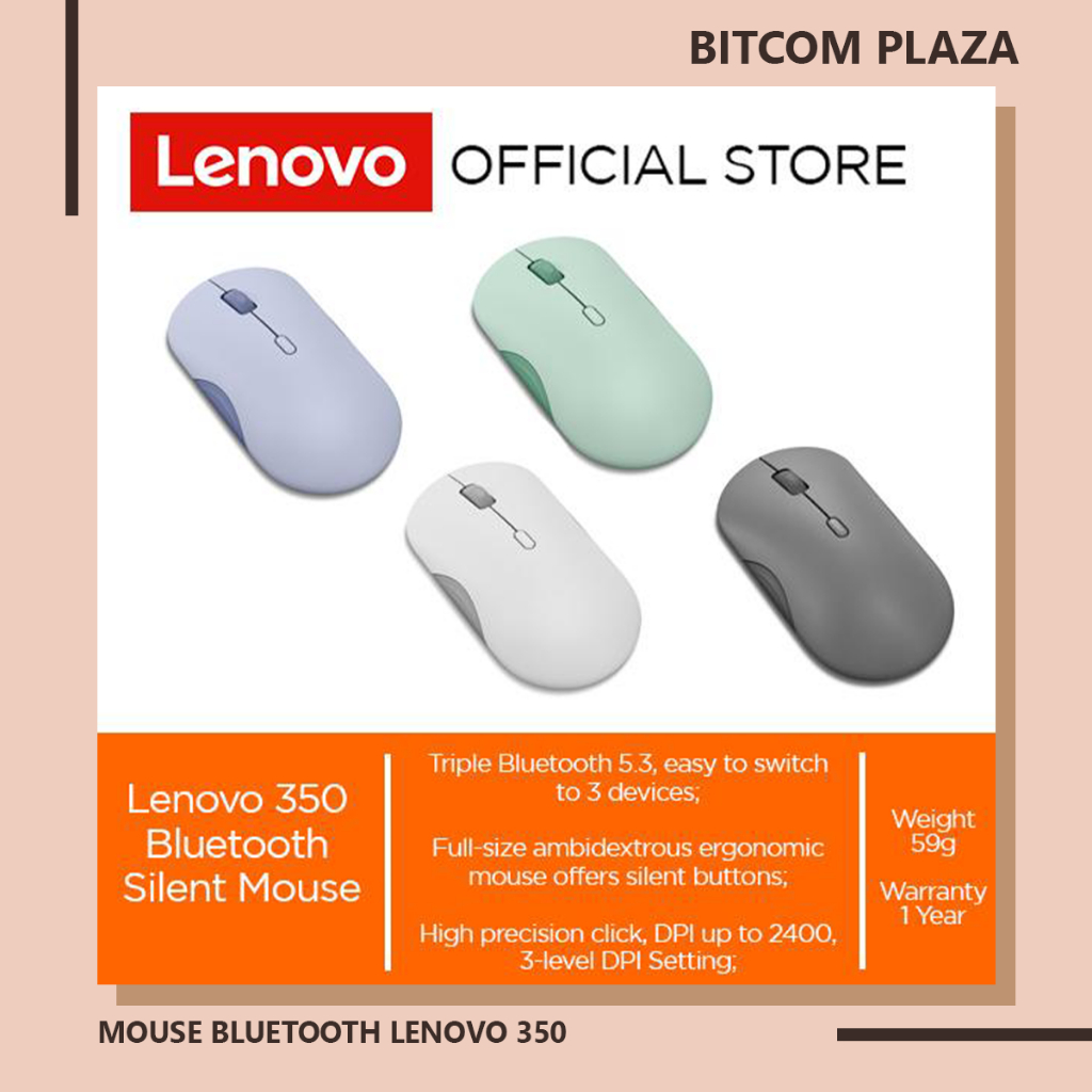 MOUSE BLUETOOTH LENOVO 350 SILENT CLICK