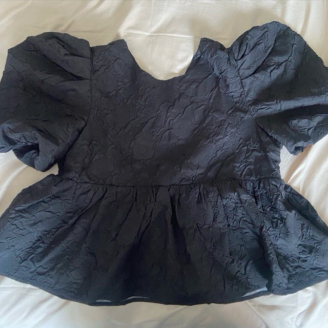 Peplum Top Black