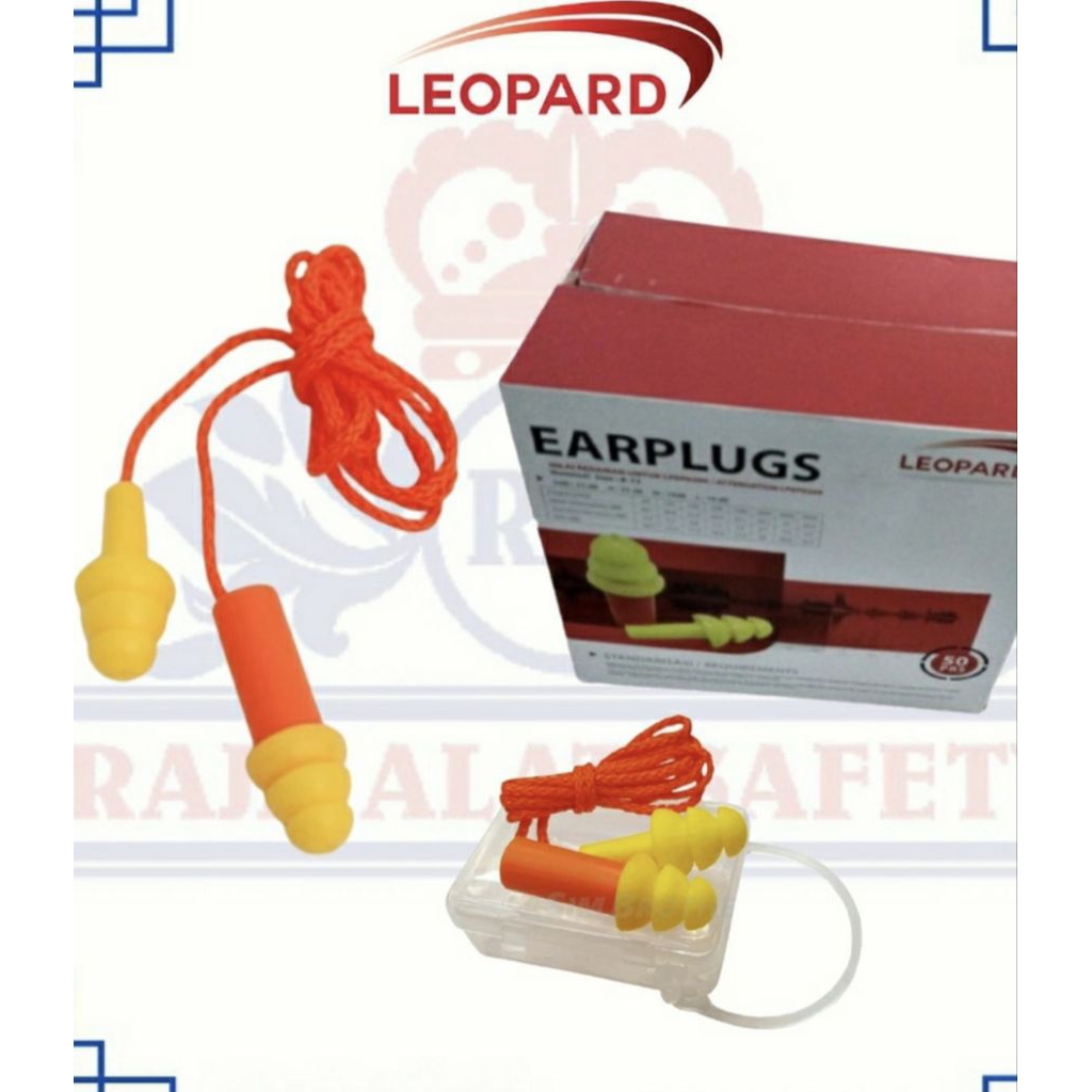 earplug safety leopard