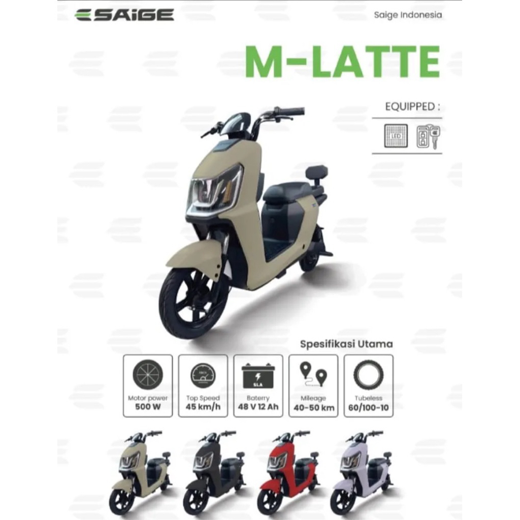 Sepeda Listrik Saige Type M Latte