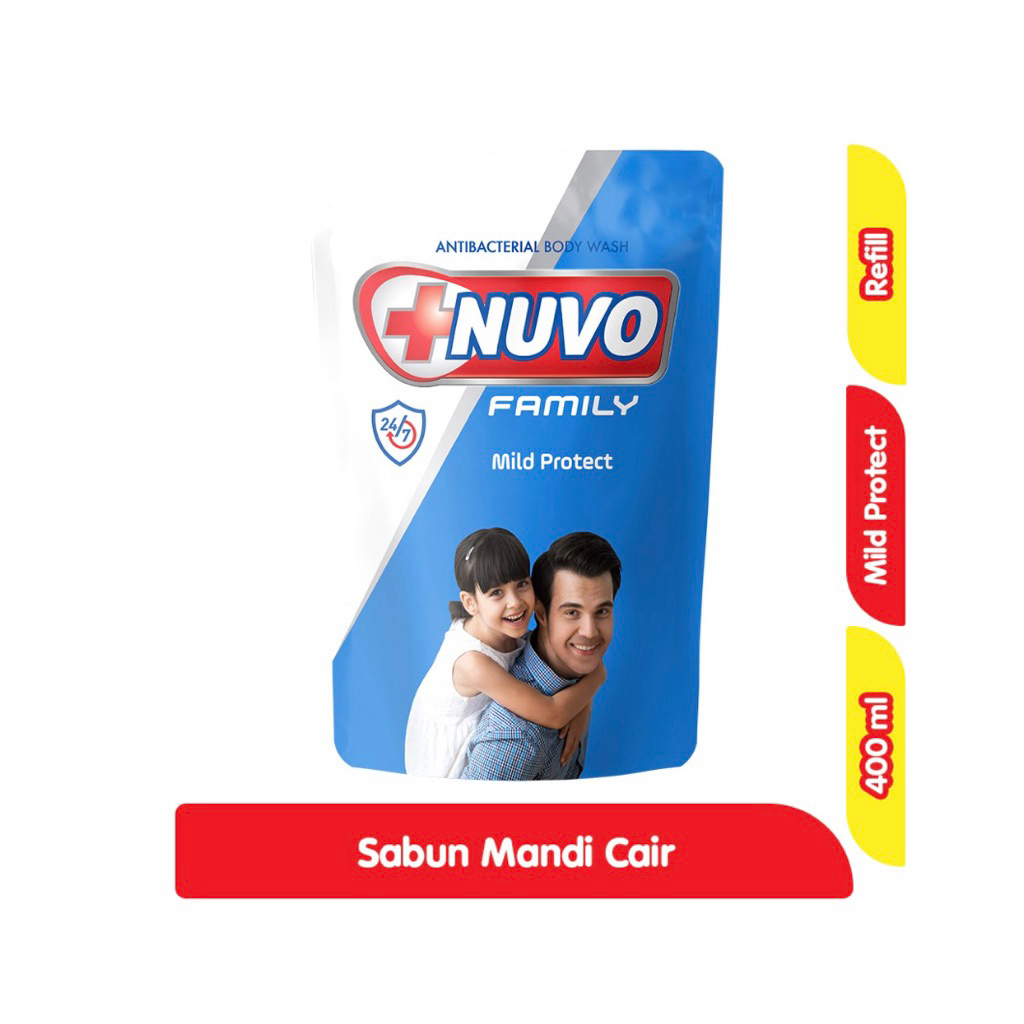 SABUN NUVO MILD PROTECT BIRU 400ml