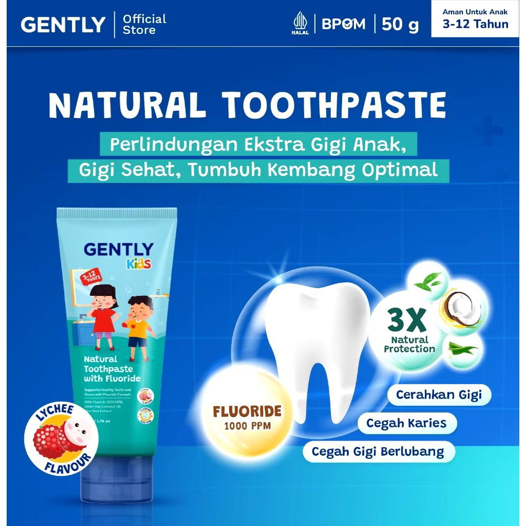 GENTLY Kids Natural Toothpaste With Fluoride