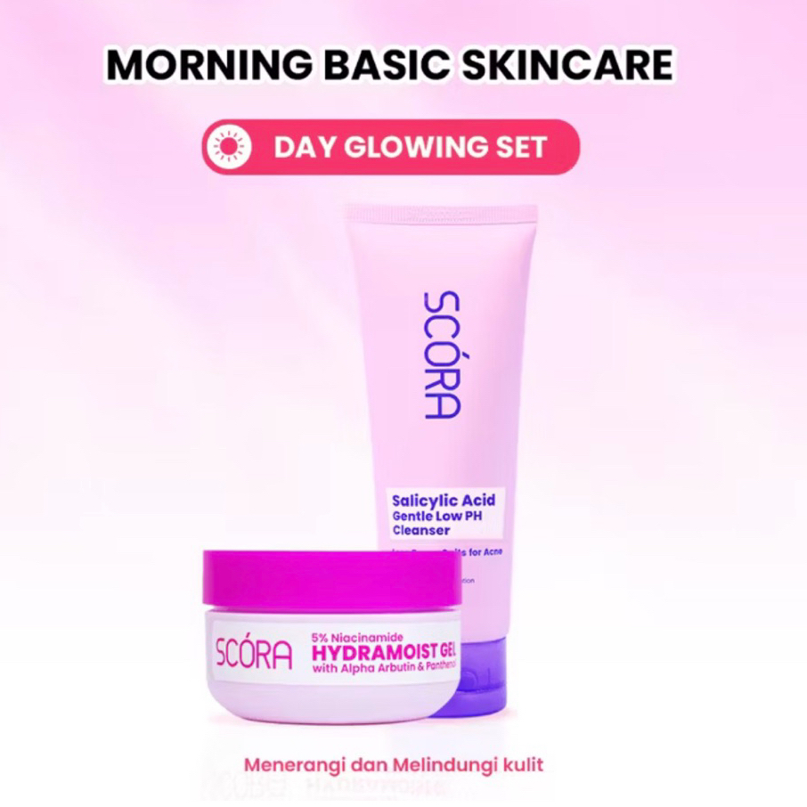 SCORA Morning Night Basic Cleanser + Moisturizer