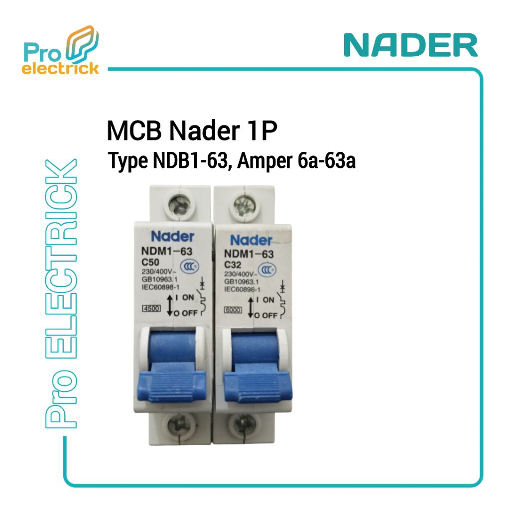 mcb nader 1p 6a- 63a second