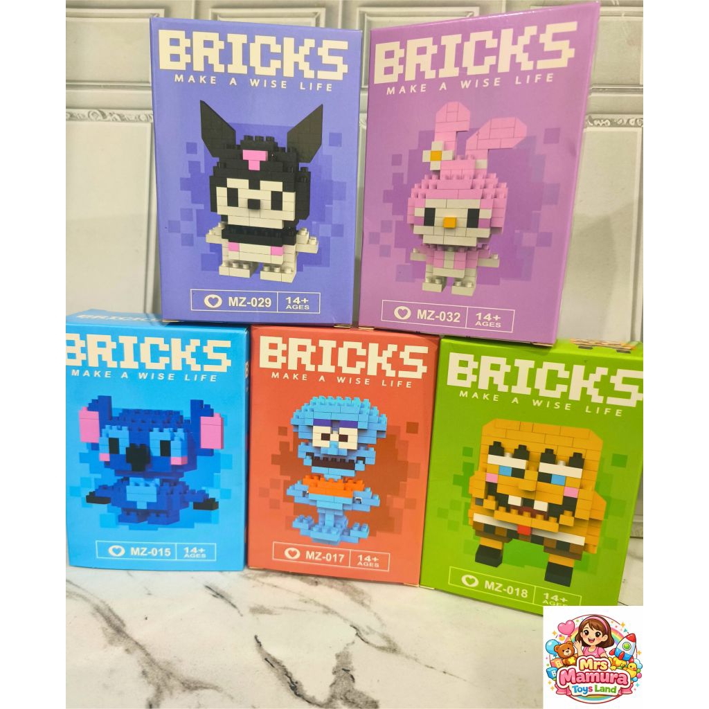 Bricks Karakter Kuromi/Melody/Stitch/Spongebob