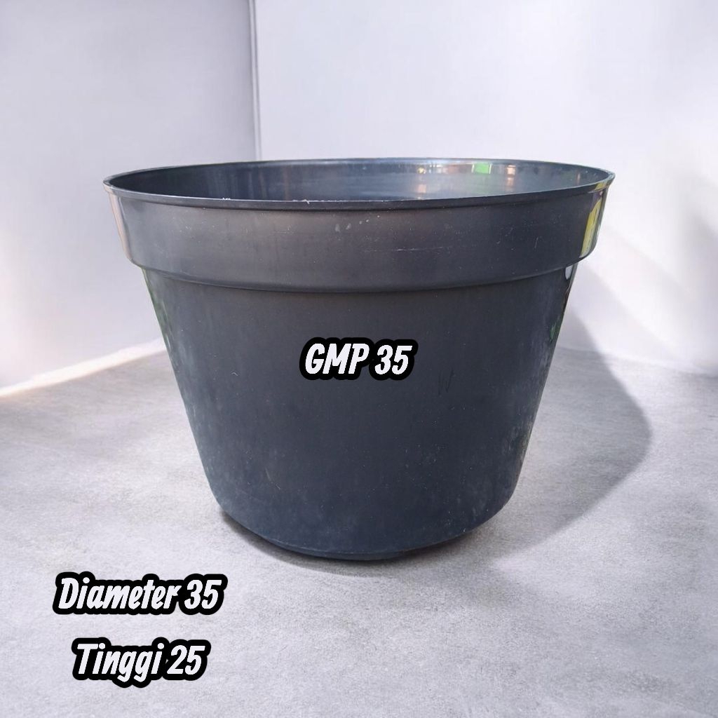 Pot Bunga GMP 35 Hitam