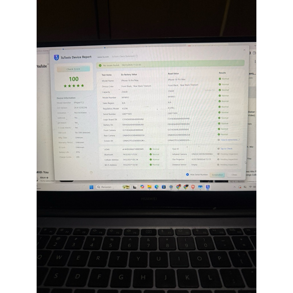 16 Promax 256gb lock