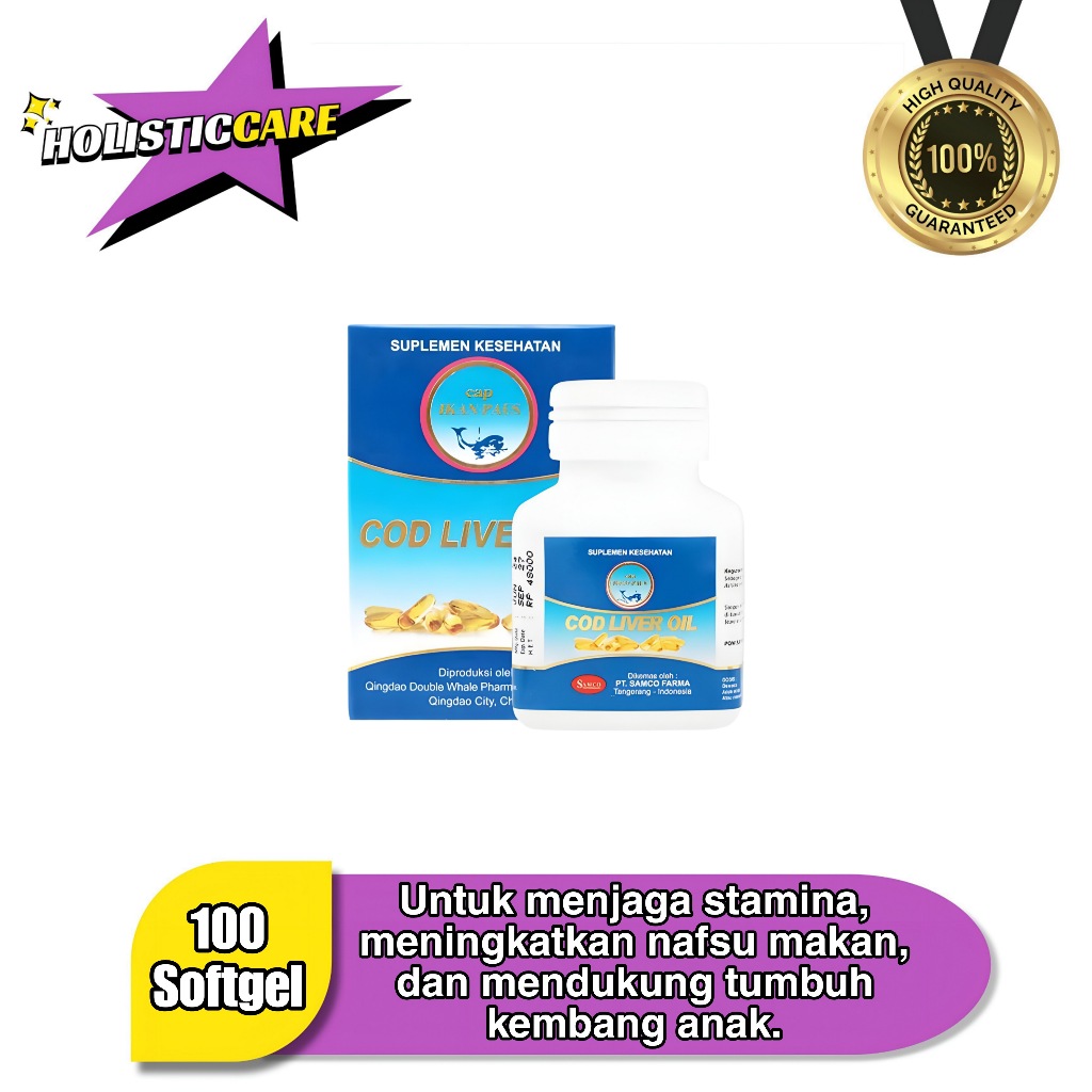 SAMCO COD LIVER OIL - 100 SOFTGEL / BOTOL