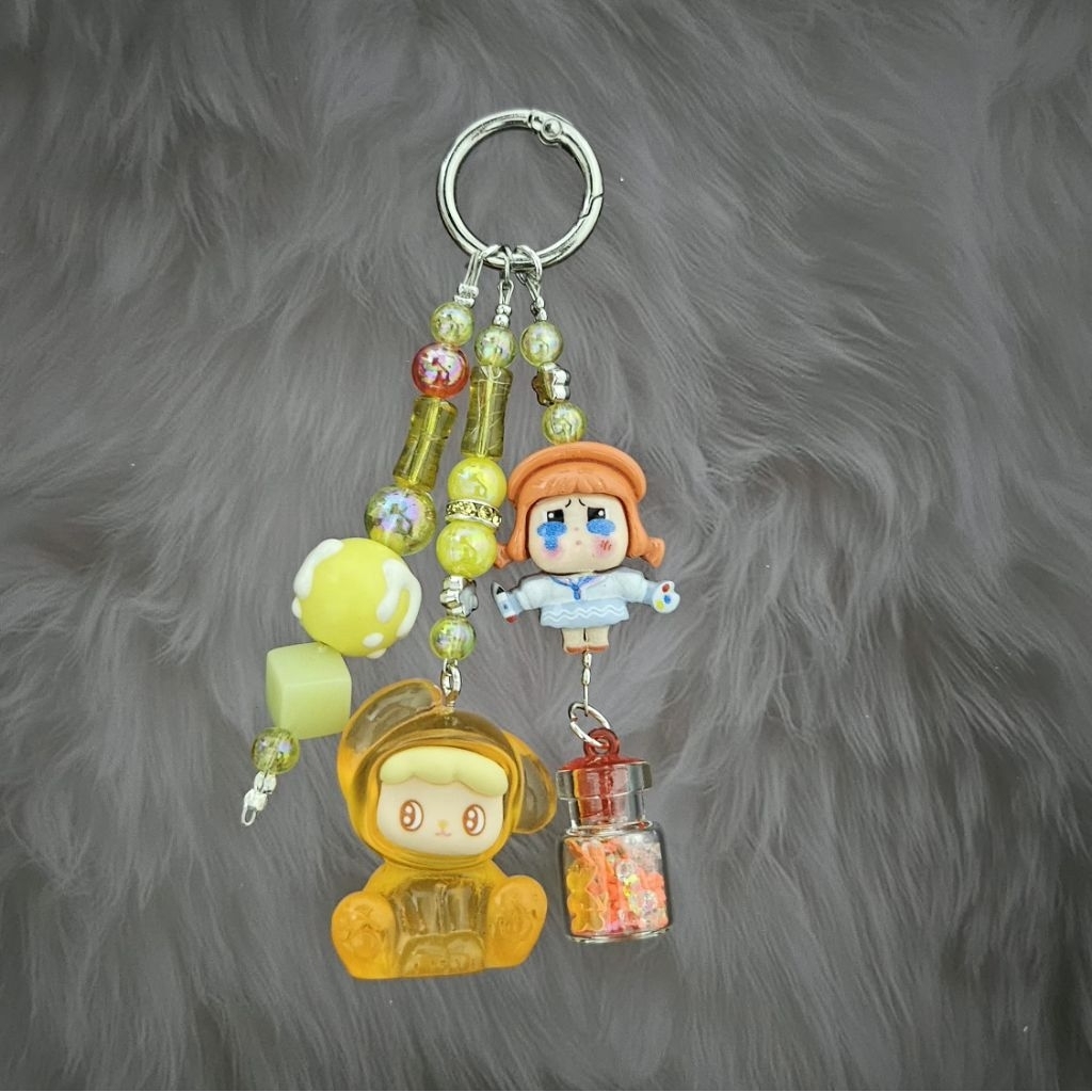 BAG CHARM DOLL / BEADS