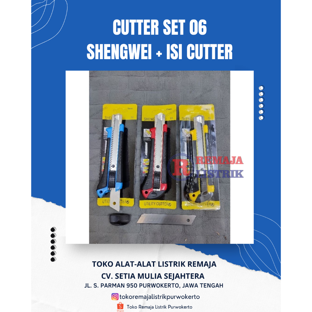 Cutter Set + Refill 06 Shengwei Murah
