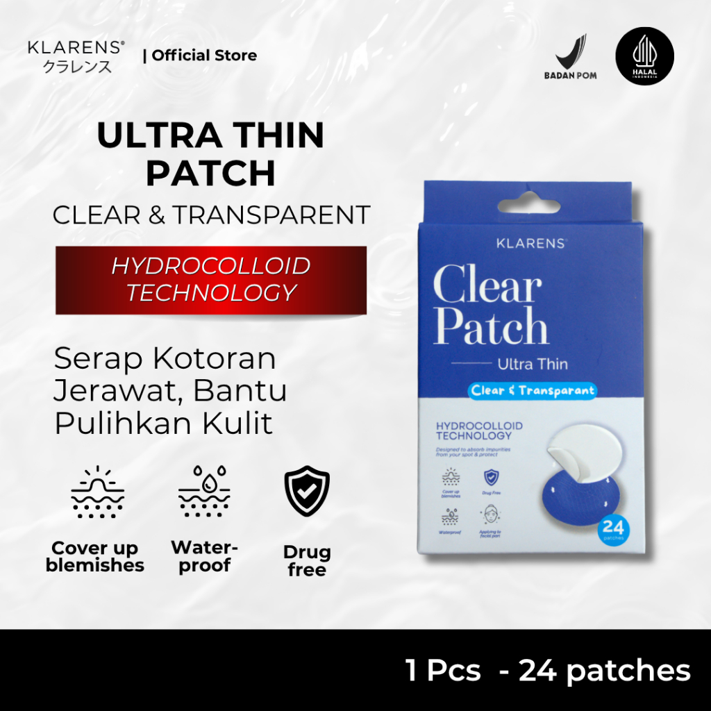KLARENS Clear Patch Ultra Thin isi 24 patch - Acne Patch Plester Jerawat Tipis