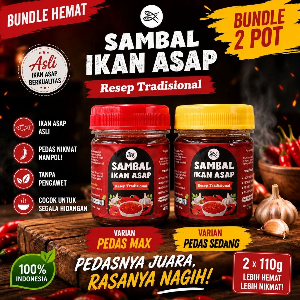 (BUNDLE 2pcs) SAMBAL IKAN ASAP