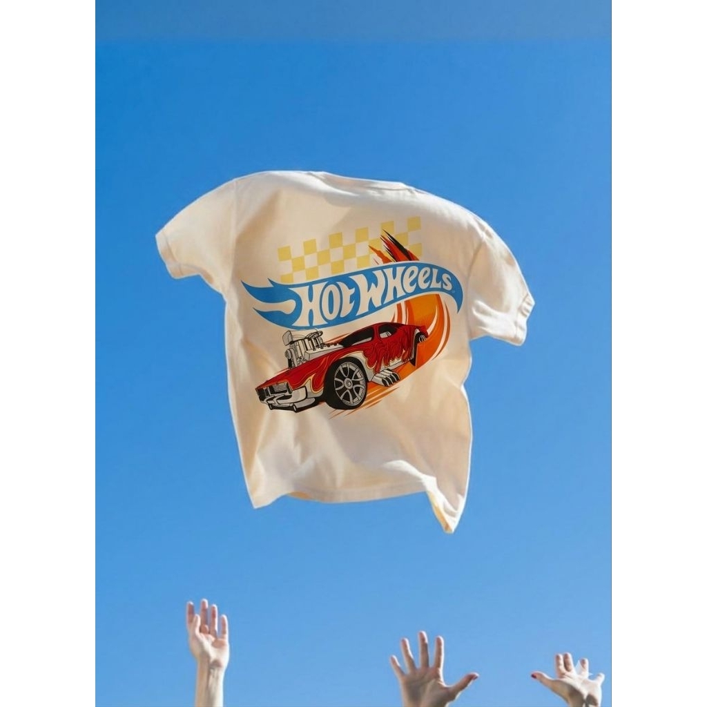 kaos anak hotwheels