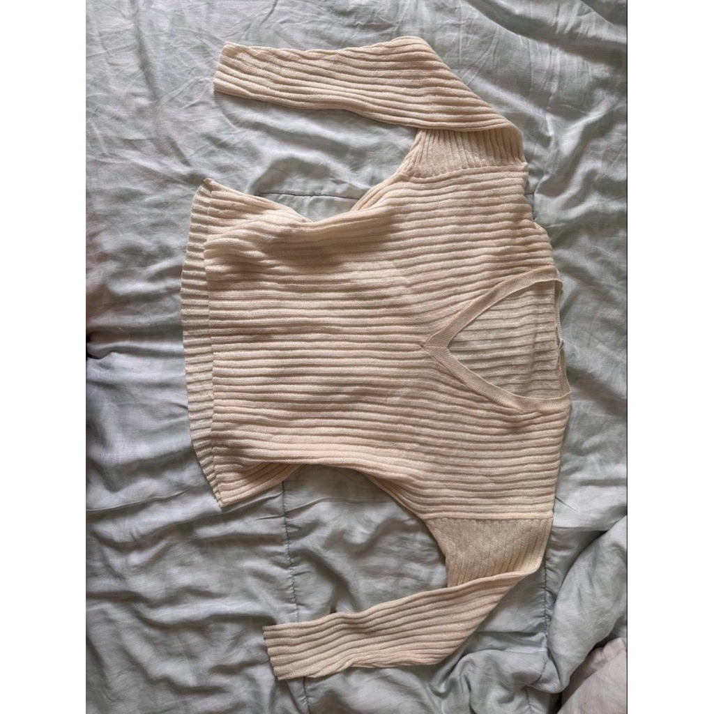 Mango ribbed long sleeve top