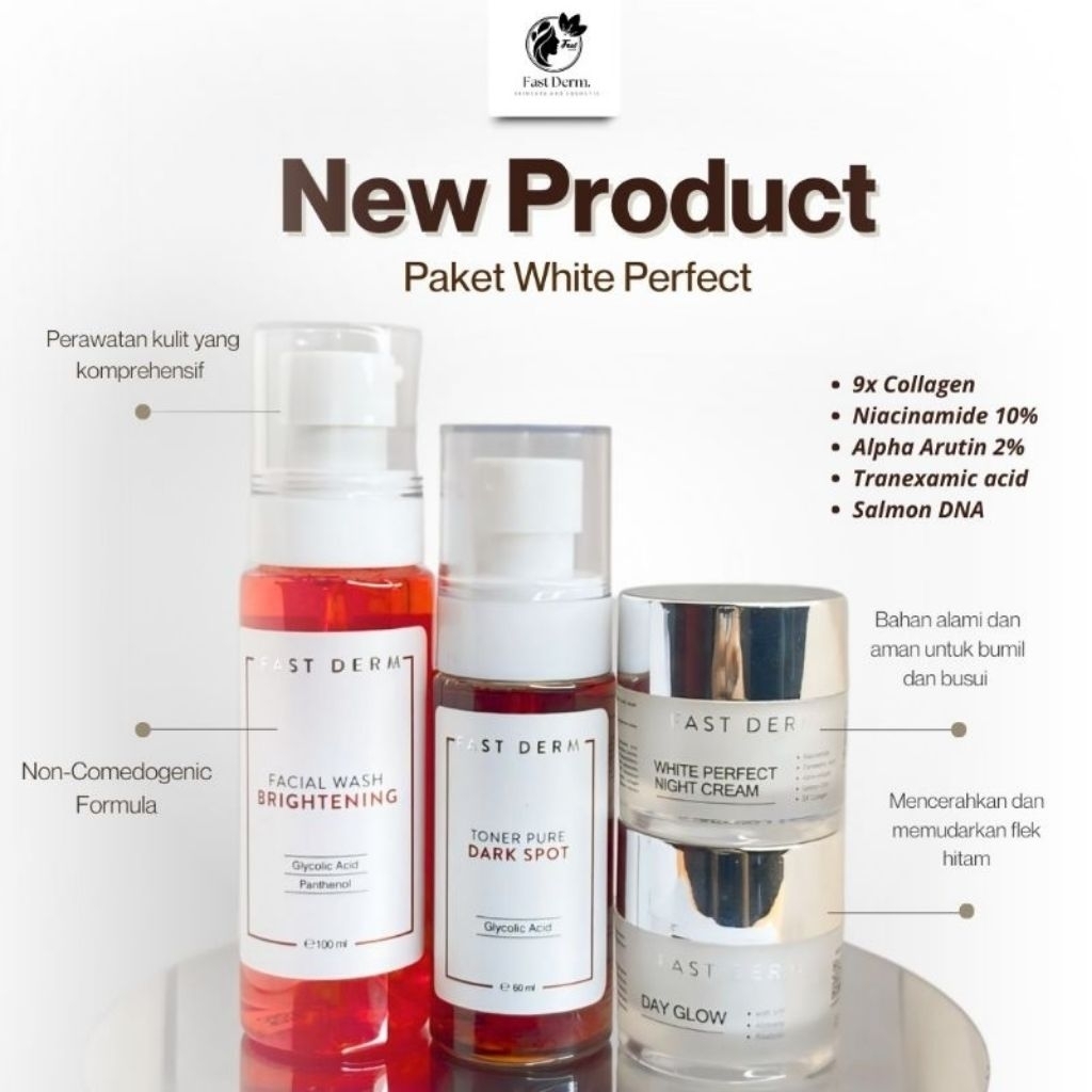 NEW  PAKET WHITE PERFECT FASTDERM