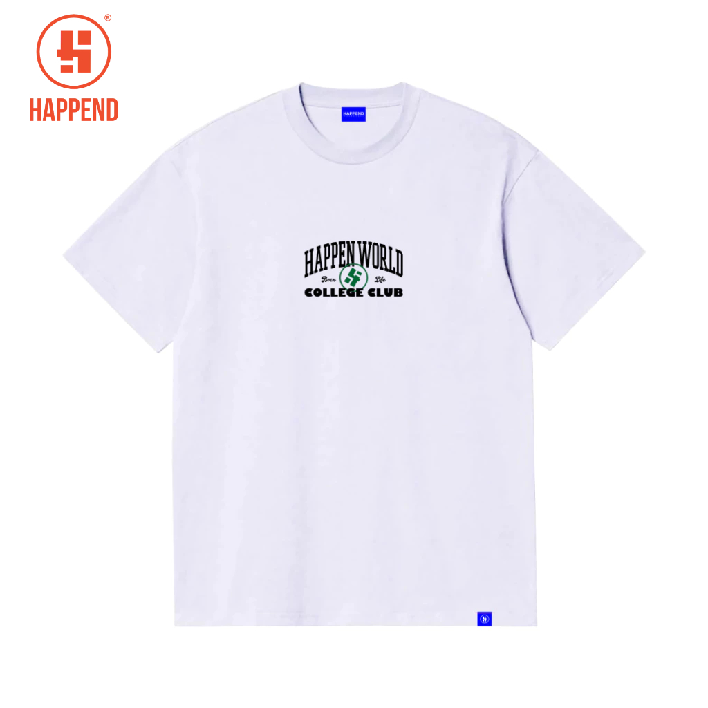 Kaos Distro Happend Tshirt Basic College Pria Dewasa Katun Combed