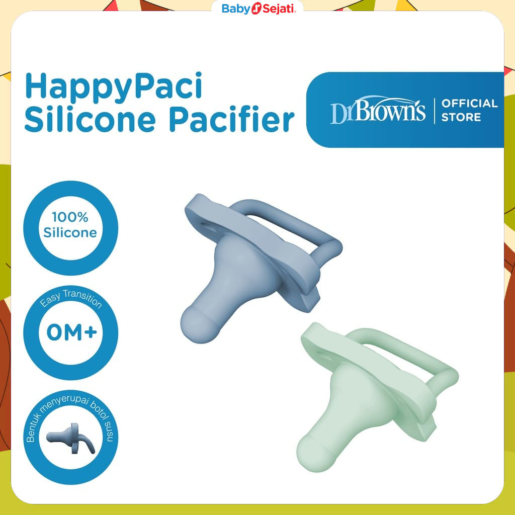Dr Brown's Pacifier Silicone Empeng Happy Pacifier 2 Pack