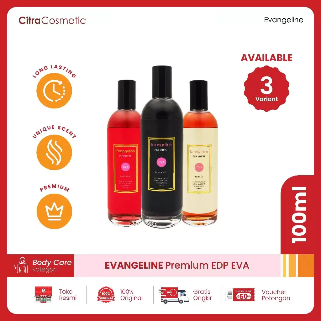 Evangeline Premium Eau De Parfum Eva 100 Ml