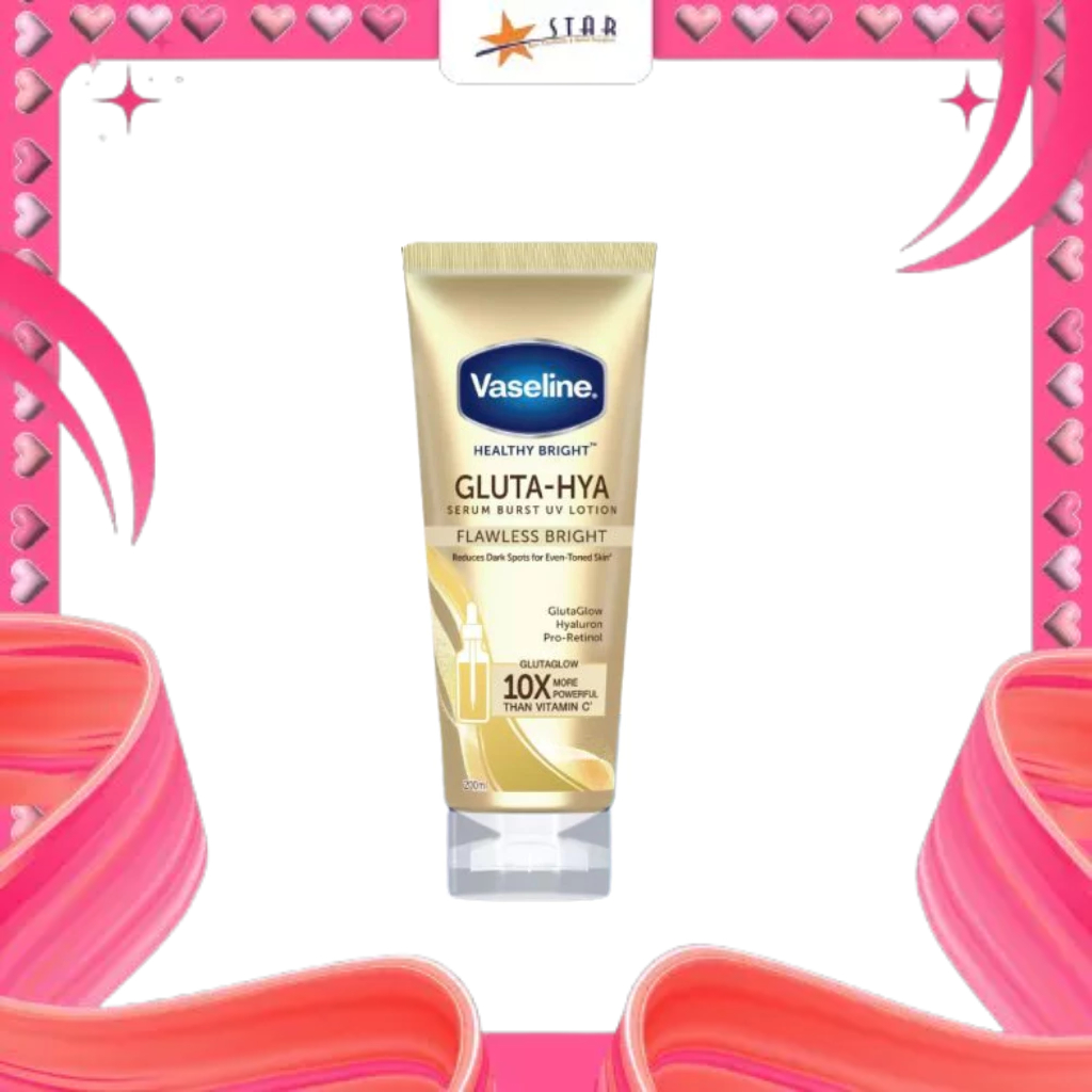 Terlaris * STAR * Vaseline Gluta-Hya Flawless Bright 200ml/Body Serum