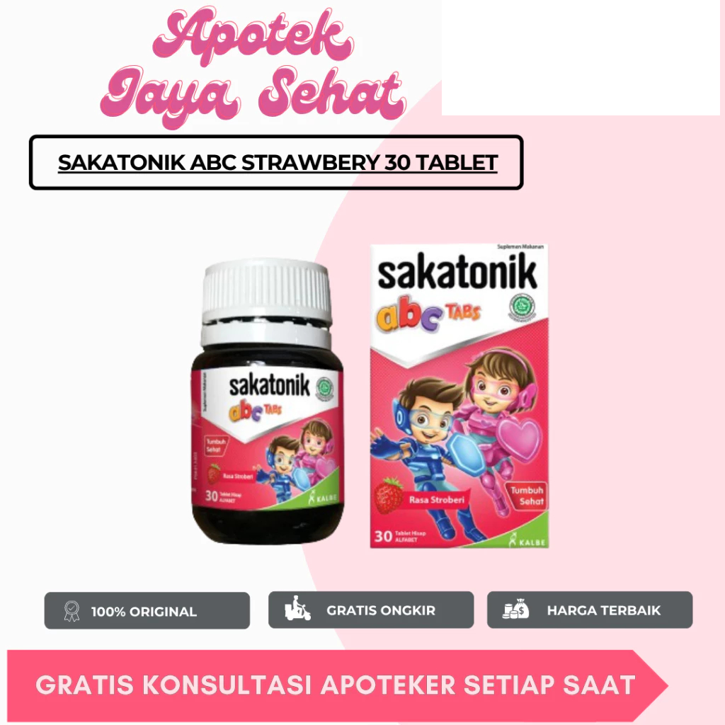 SAKATONIK ABC STRAWBERY 30 TABLET