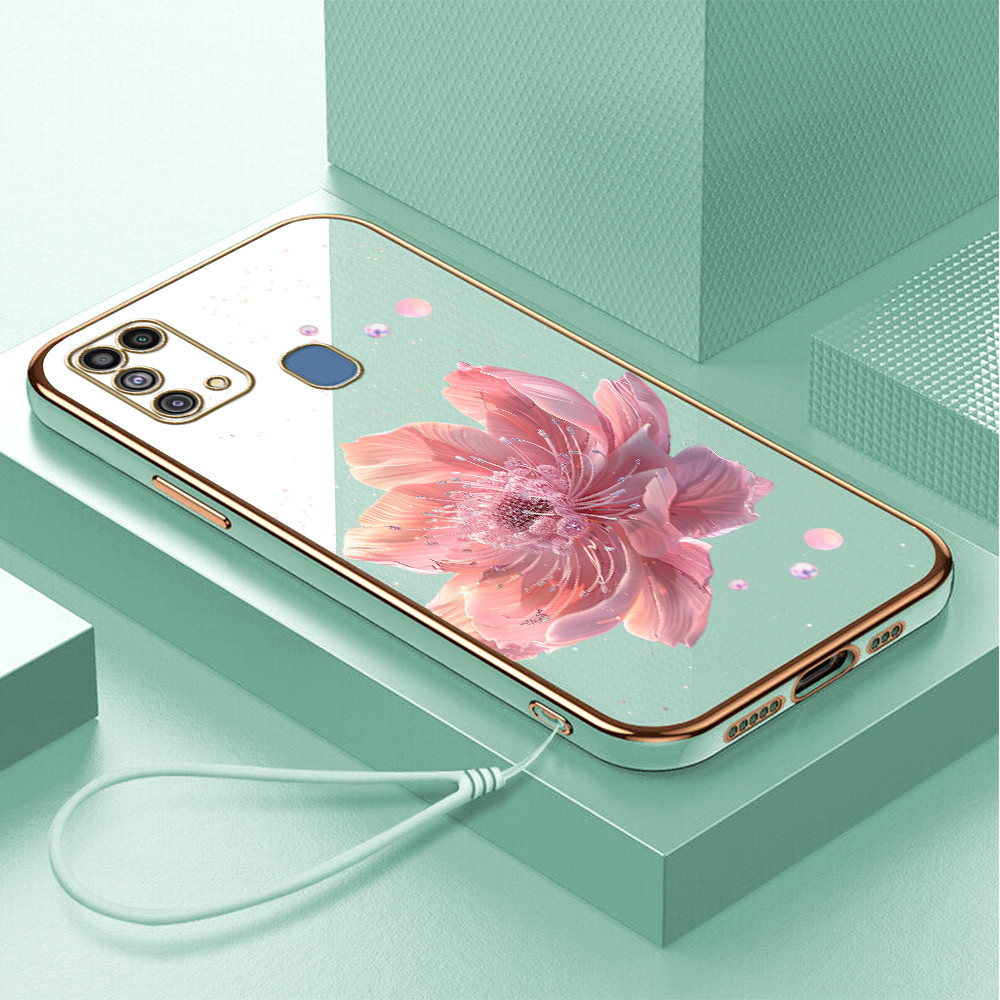 Casing Hp Untuk Compitable With Samsung Galaxy M31 Case Softcase Kesing Cassing Soft Sofcase Bunga 2950