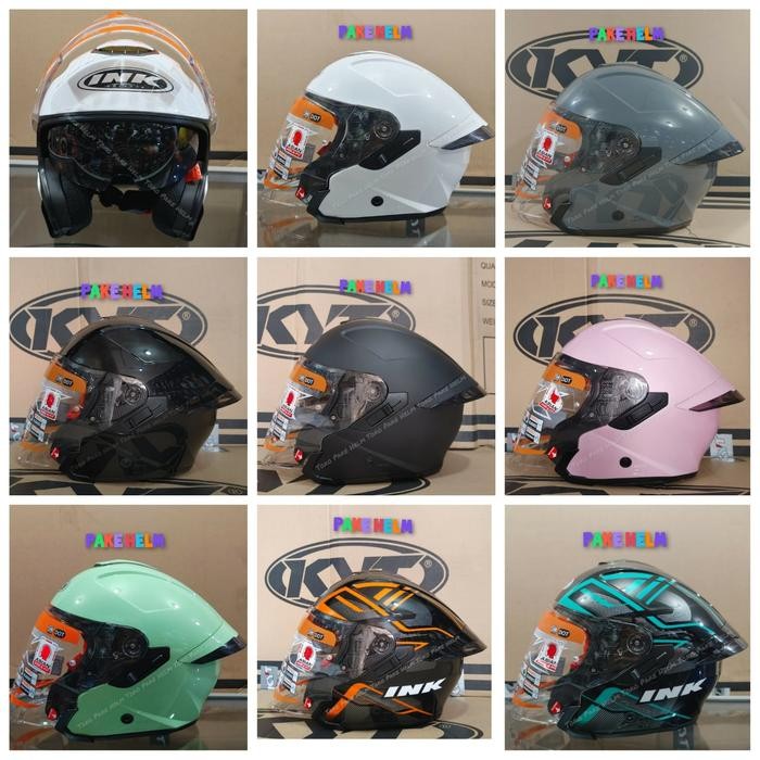 HELM INK TERRA 2 ORIGINAL HALF FACE DOUBLE VISOR