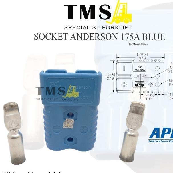 SOCKET ANDERSON SB175A BLUE FOR FORKLIFT