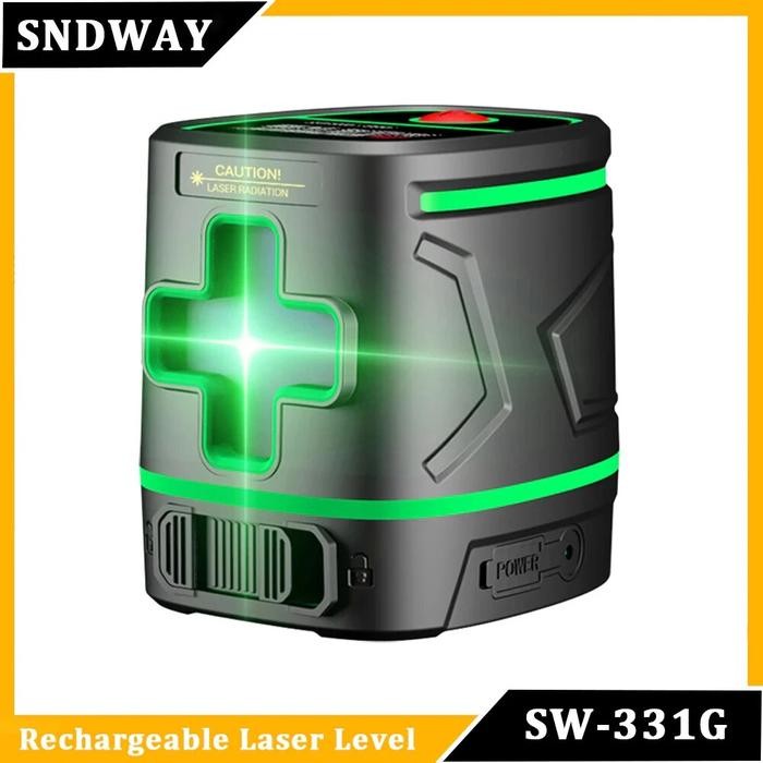 SNDWAY SW-331G Mini Laser Level Meter Rechargeable 2 Lines Vertical