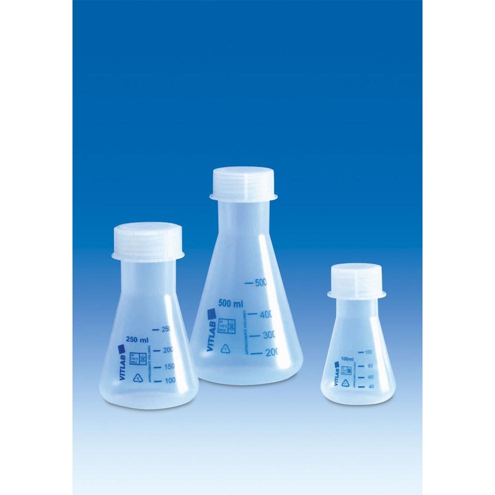 Vitlab Erlenmeyer Flask 1000 Ml Pp Erlemeyer Plastik Bertutup