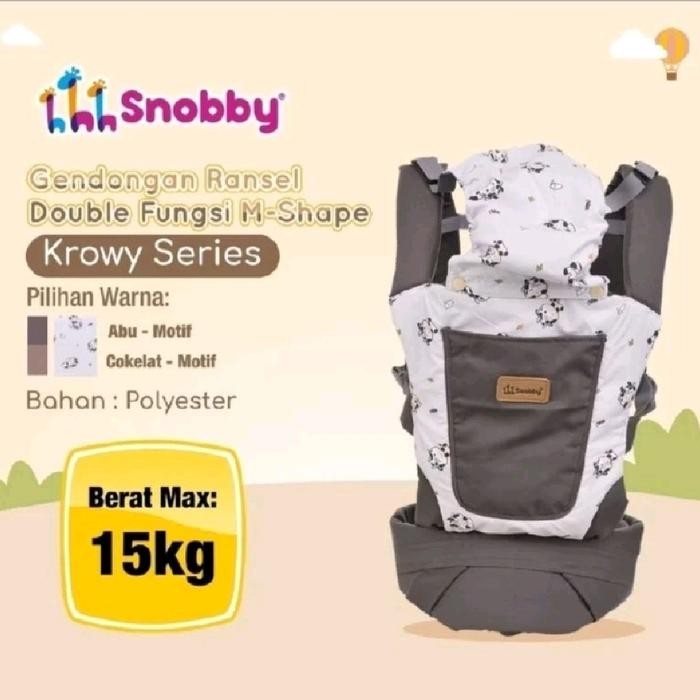 TERBARU SNOBBY Gendongan ransel M-Shape double function PROMO!
