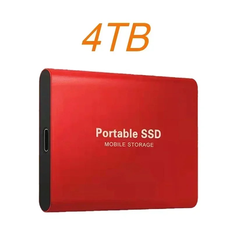External Hard Drive 4TB Portable SSD Solid State Drive USB 3.1/Type-C Hard Disk High-Speed Storage