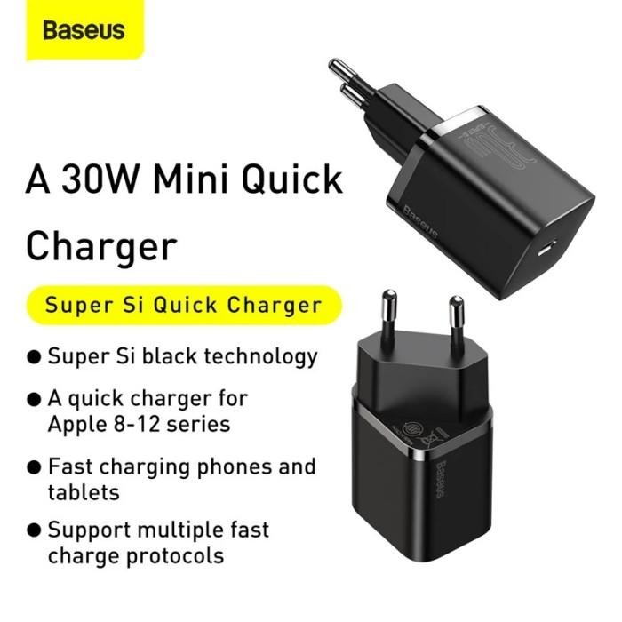 Baseus Pd Quick Charger Super Si 30W Kode 124
