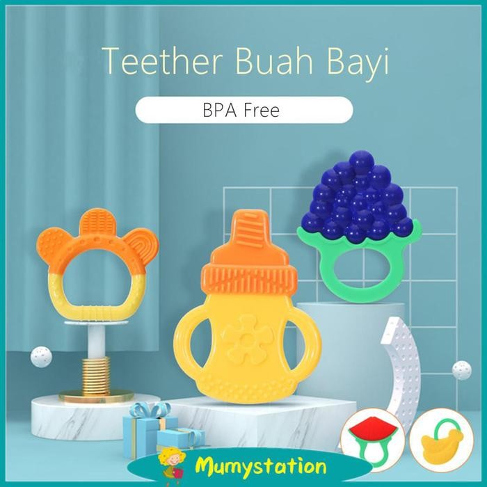 Teether bayi /Gitan bayi /mainan bayi model buah gi gitan