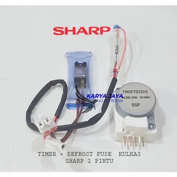 [ 1 set ]Timer defrost fuse kulkas Sharp 2 pintu