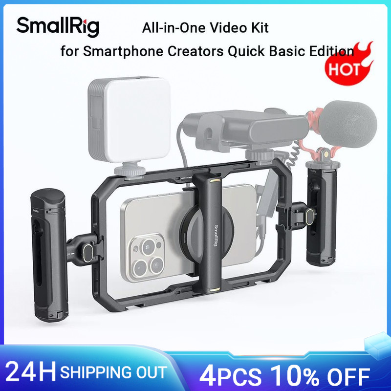 IMPORT SmallRig Universal Quick Release Phone Cage Kit Basic All-in-One Video Kit for iPhone 16/15