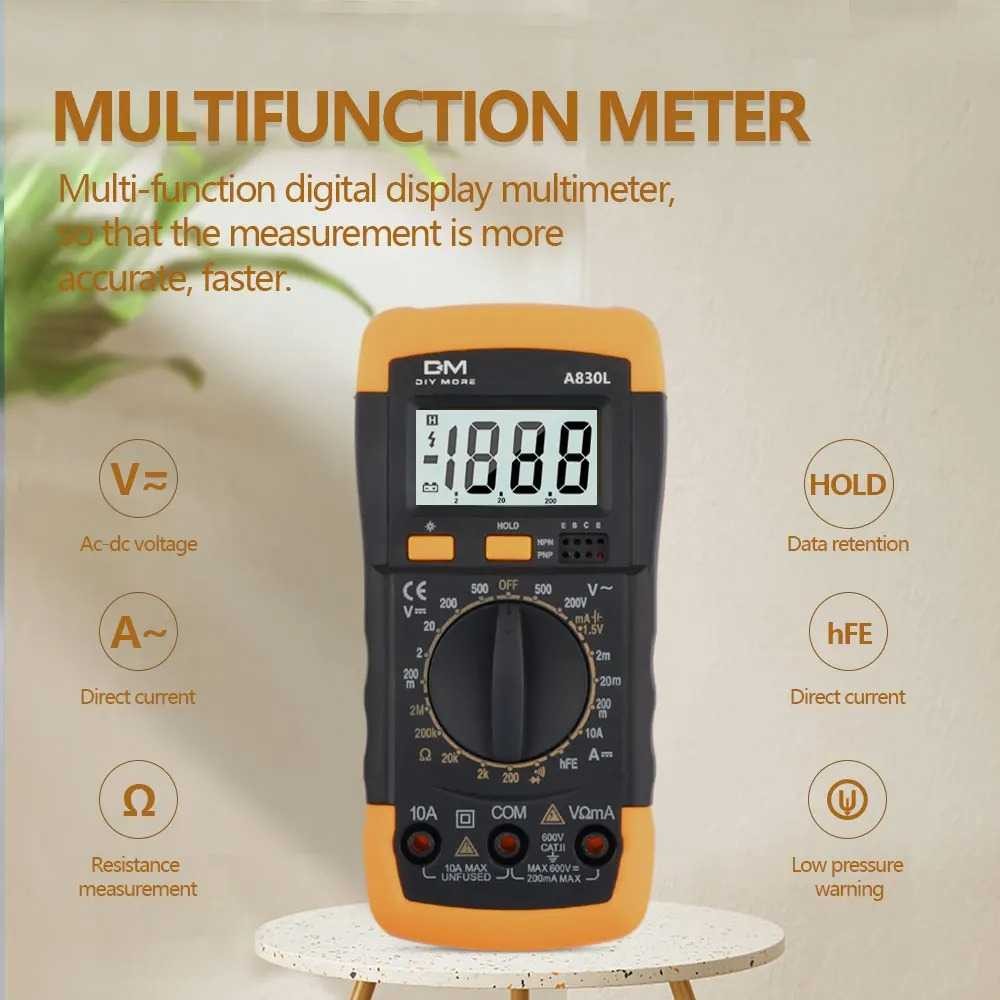 Digital Multimeter AC DC Volt Current Tester LCD Display - A830L