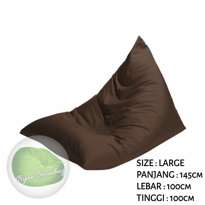 Bean Bag Triangle Size L - Taslan Hitam