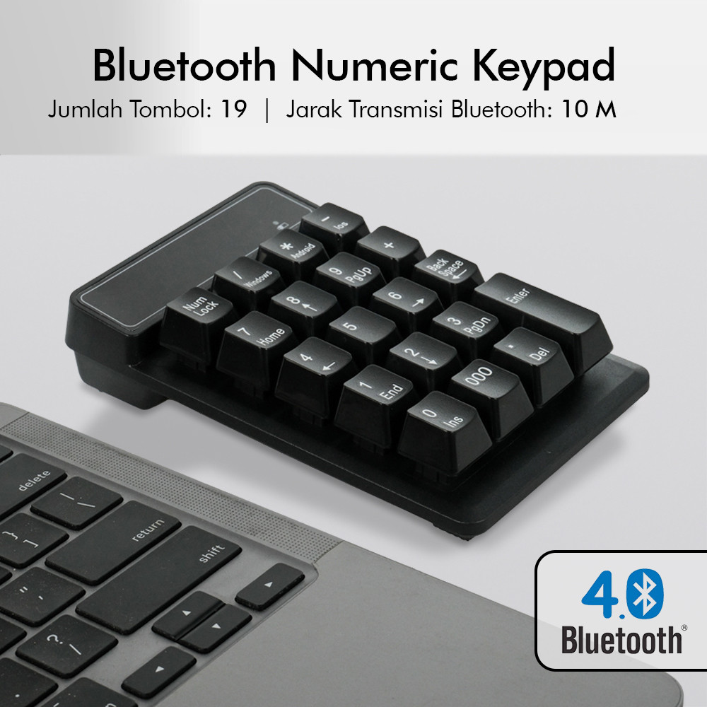 Toolip Etmakit Keyboard Numeric Wireless Bluetooth Soft Switch Keypad - E094BT