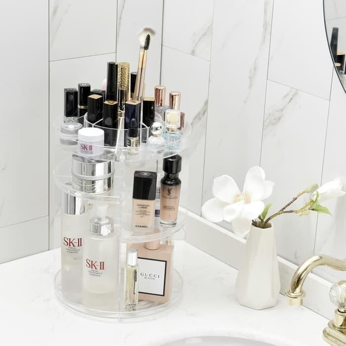 Rak Kosmetik Putar 360 Dekstop Storage