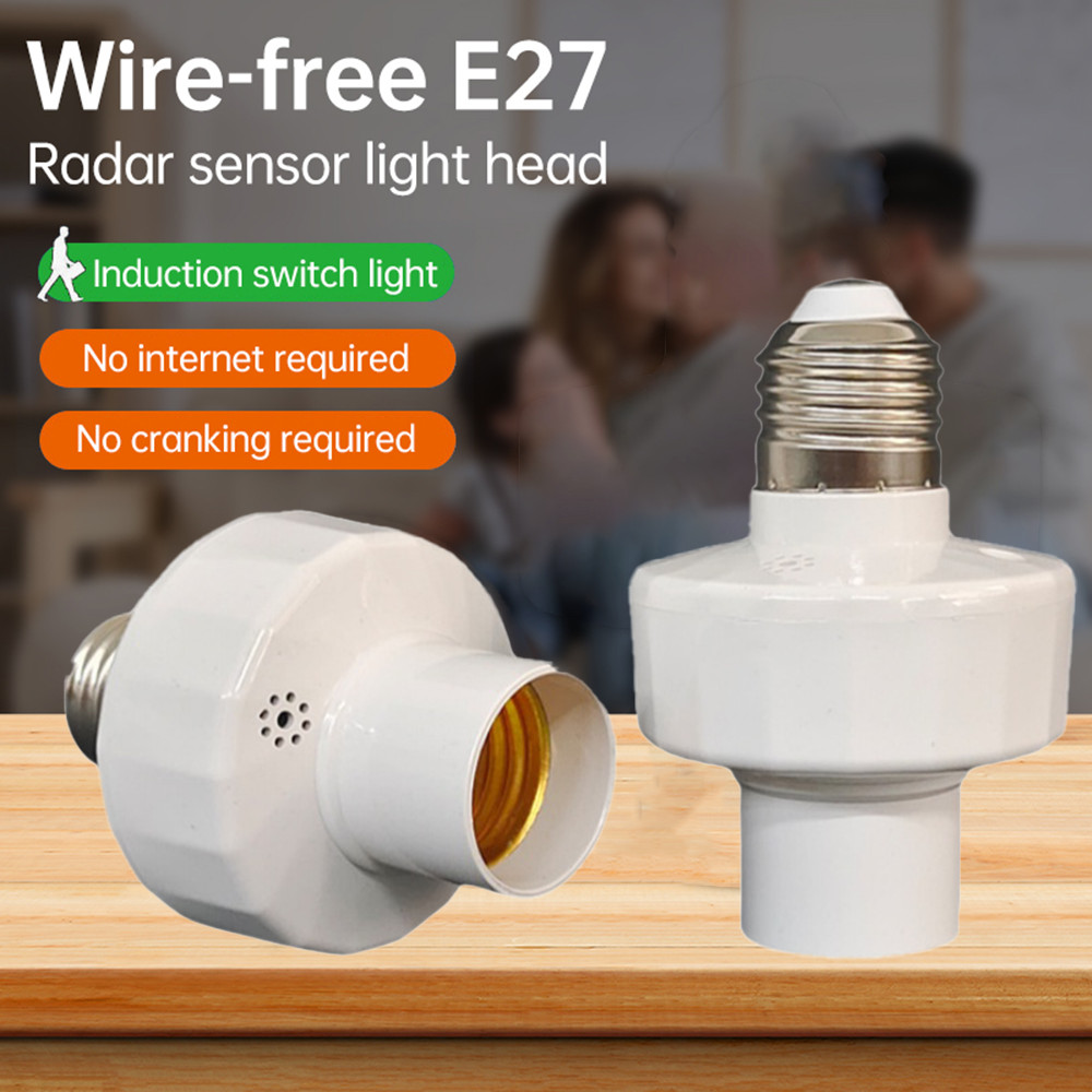 TaffLED Fitting Lampu Bohlam Sensor Radar Lamp Holder 100W E27