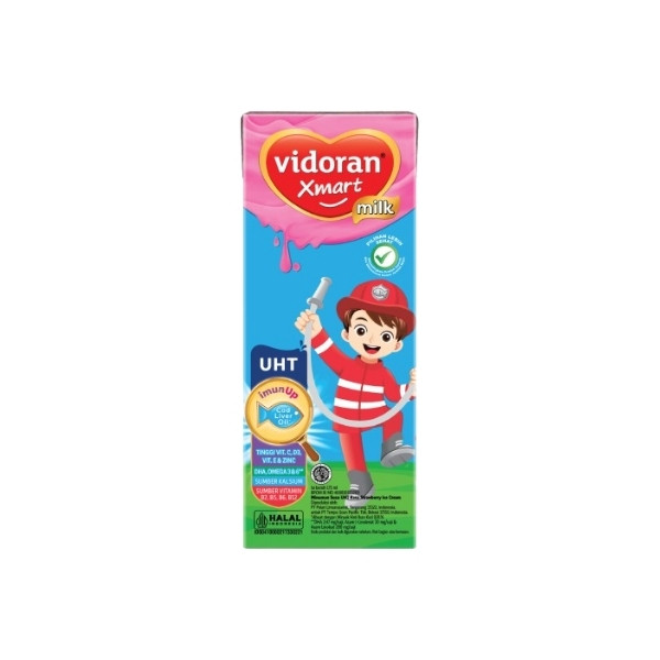 VIDORAN XMART UHT STRAWBERY 175 ML