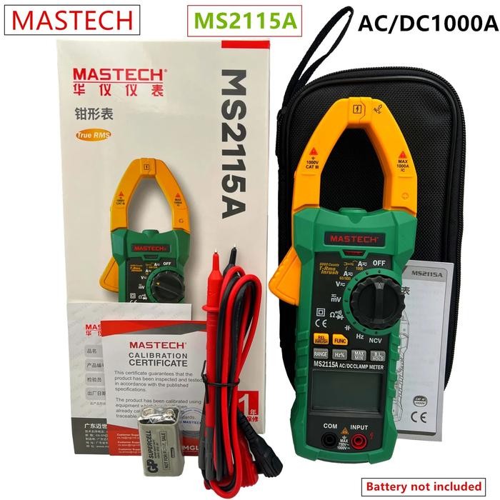 MASTECH MS2115A Multimeter DC AC Current 1000A Digital Clamp Meter