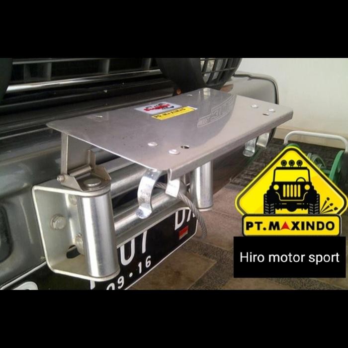 Ready Dudukan Plat Nomor Winch Stainless Original