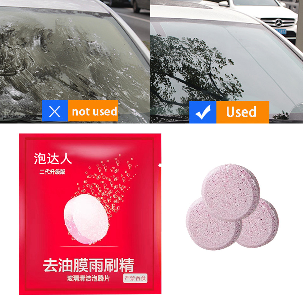 IMPORT Windscreen Wiper Cleaning Tablets Solid Washer Strong Cleaning Effervescent Tablets