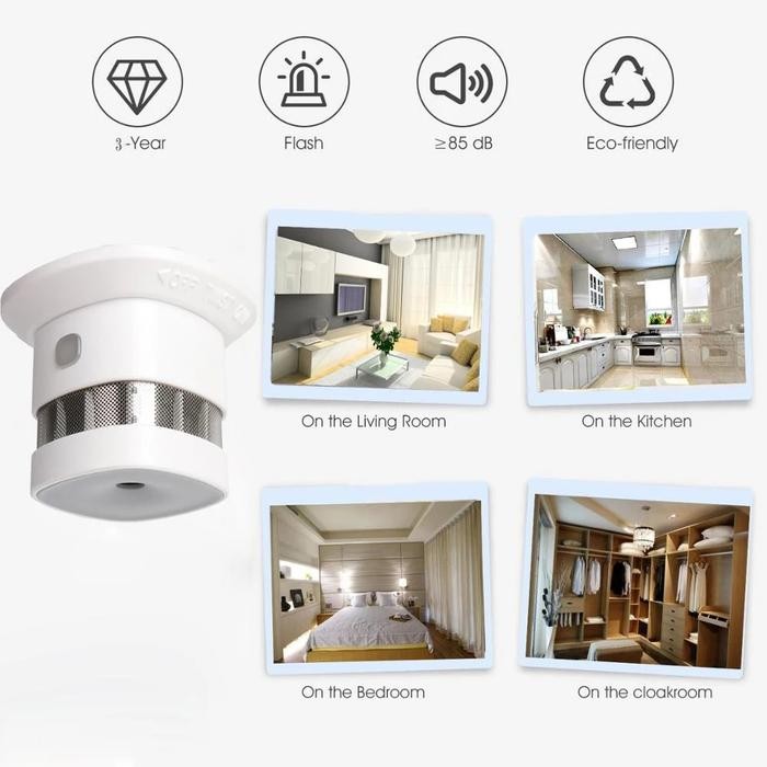 Zigbee Smoke Detector Smart Home system 2.4GHz High sensitivity