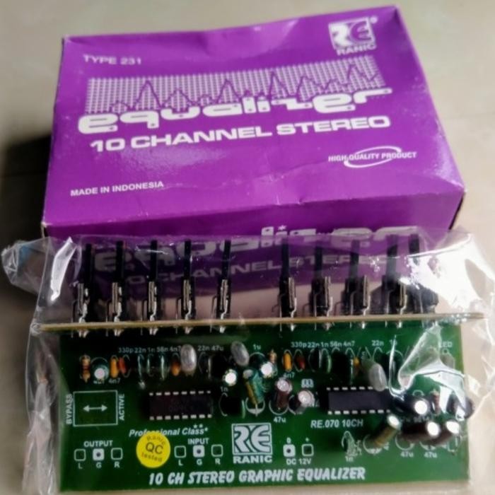 Kit Equalizer Eq 10Channel 10 Channel Stereo Ranic