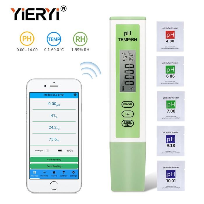 Smart Bluetooth 3In1 Ph Ec Temp Meter Tester Digital Ph Ble-Ph01