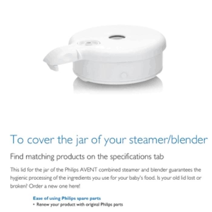 Tutup Avent Blender Steamer