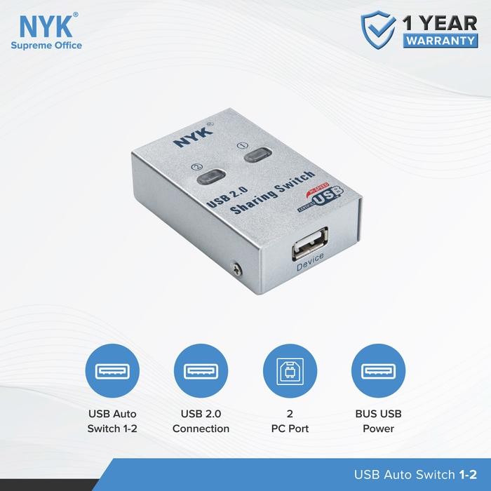 Ready Stock Usb Nyk Sharing Switch Printer 2 Port Usb Auto Data Switch