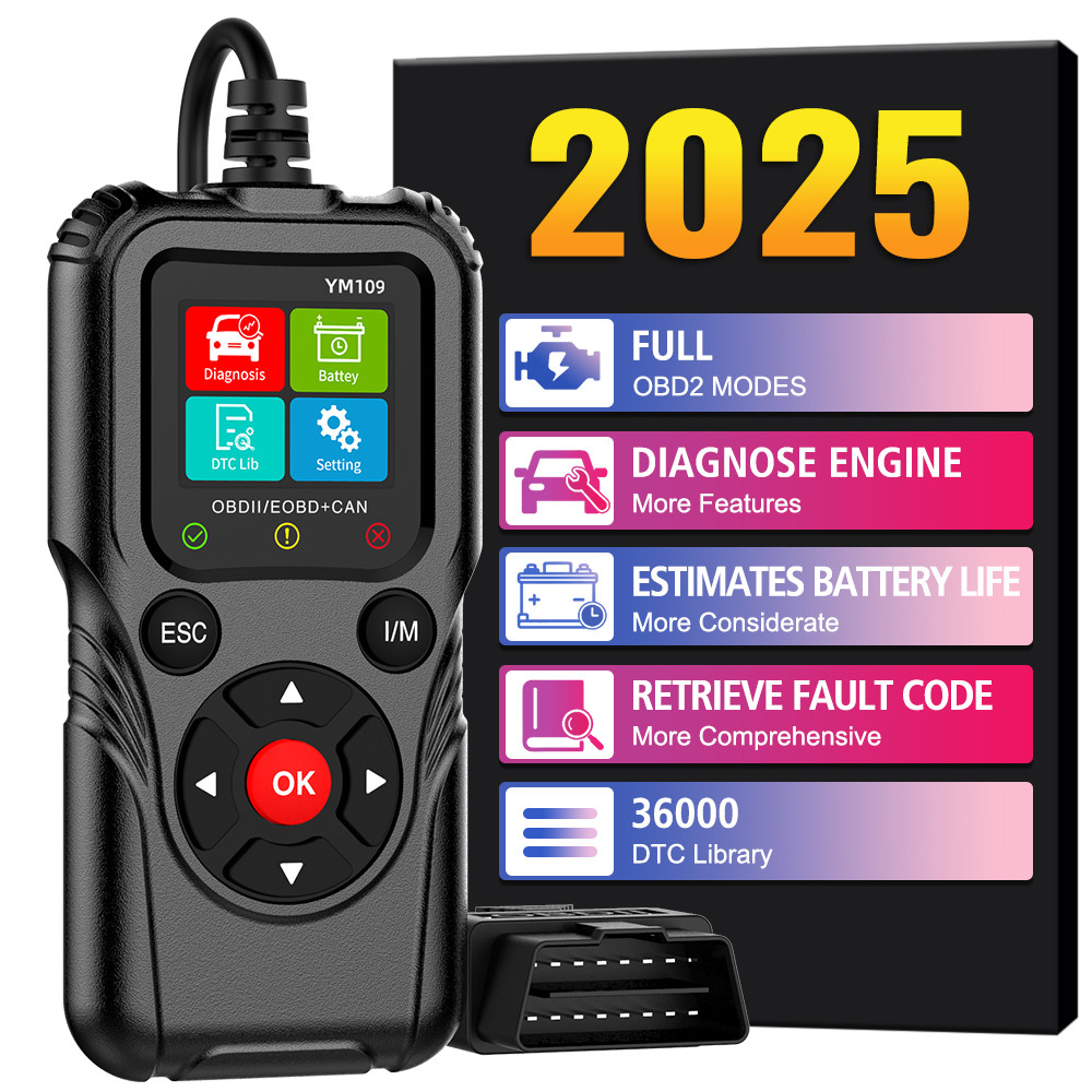 Fault Code Clear Obd Ii Eobd Scanner Check Engine System Battery Tester Ym109 Car Diagnostic Tools